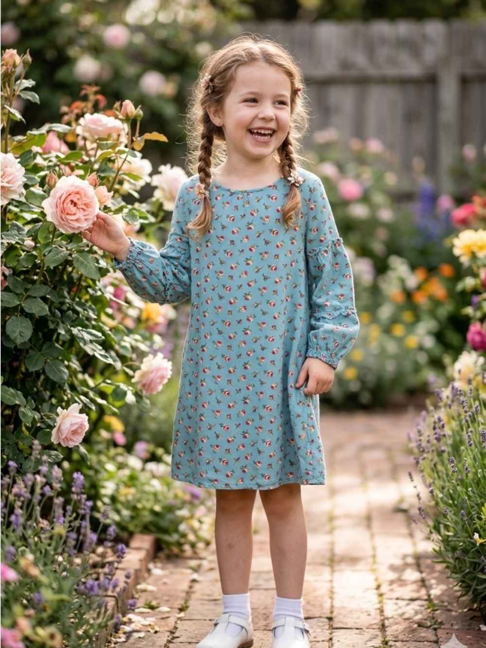 GAP Blue Floral 🌹🌱Dress Girls M (8-9)